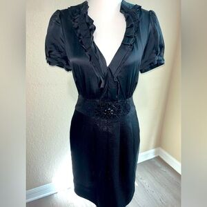 HP🎉BCBGMaxAzria Mock Black Dress